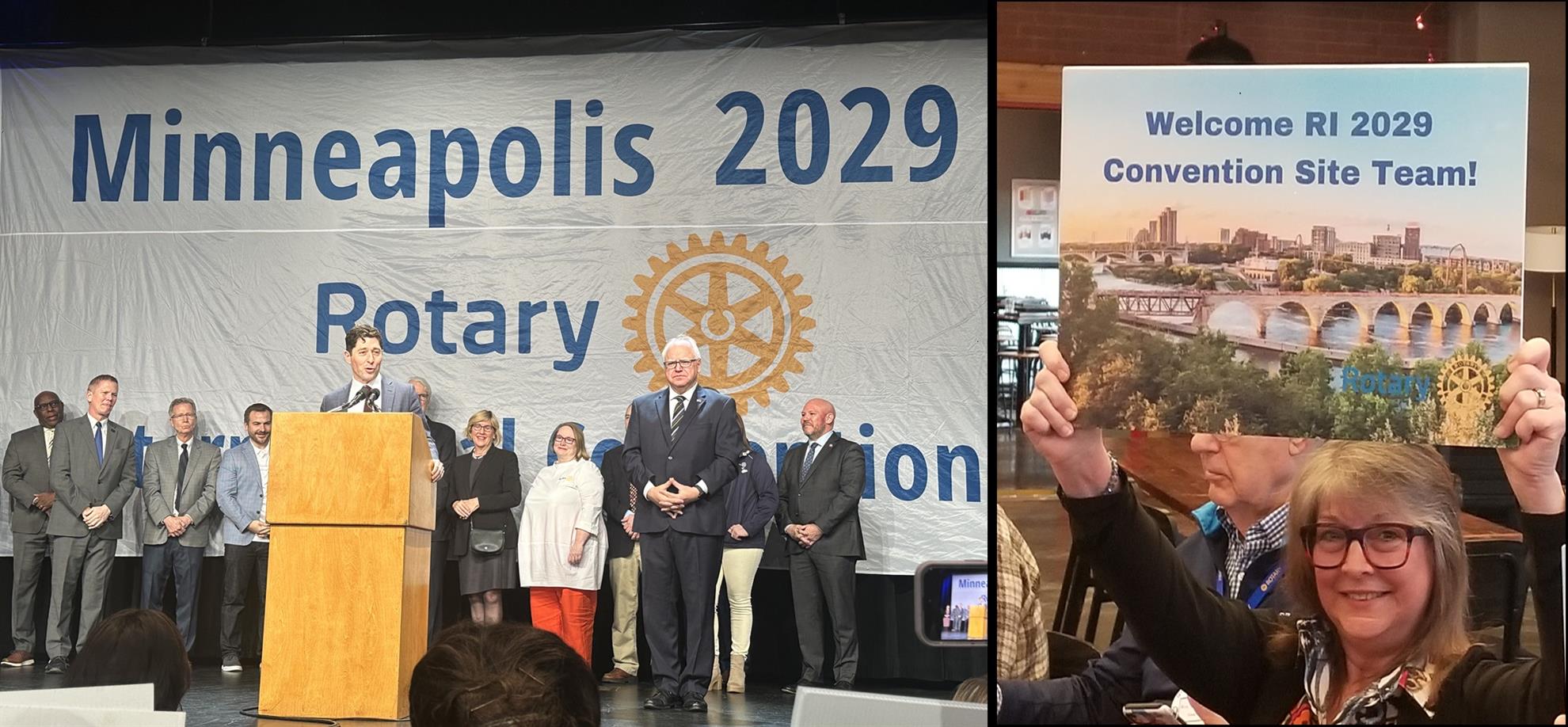 Mayor Frey & Gov Walz announce Rotary International Convention will be held in Minneapolis in 2029!