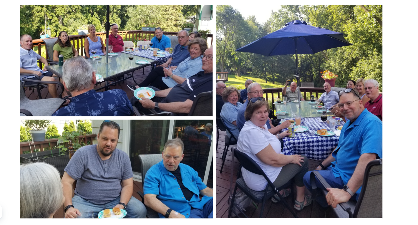 Socializing at Blake & Lori's home! July 2025