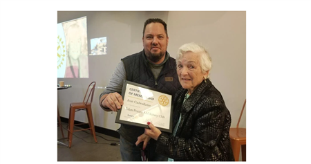 President Bill welcomes new member, Jean!