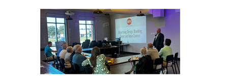 We listen to interesting and inspiring speakers at our meetings!