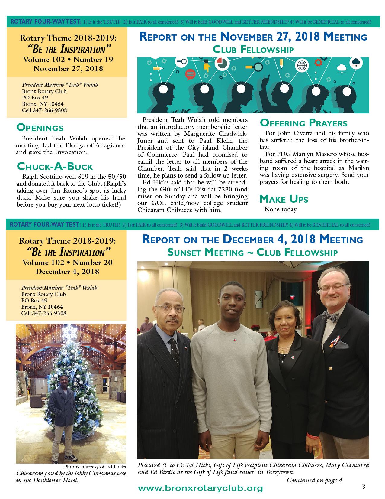 Tuesdays Newsletter 11/20, 11/27 & 12/4/2018 p3