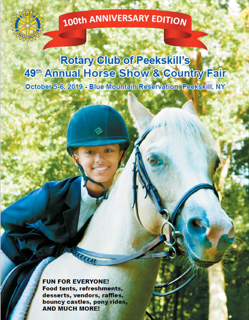 Horse Show Journal Cover with young female smiling on top of horse.