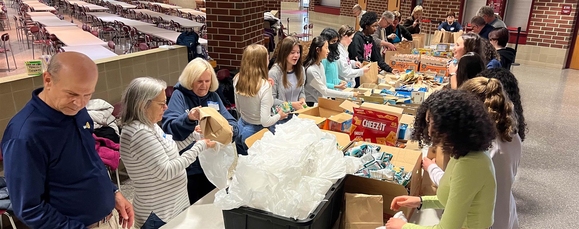 Snack Packing with Northwestern Lehigh High Schools Interact students