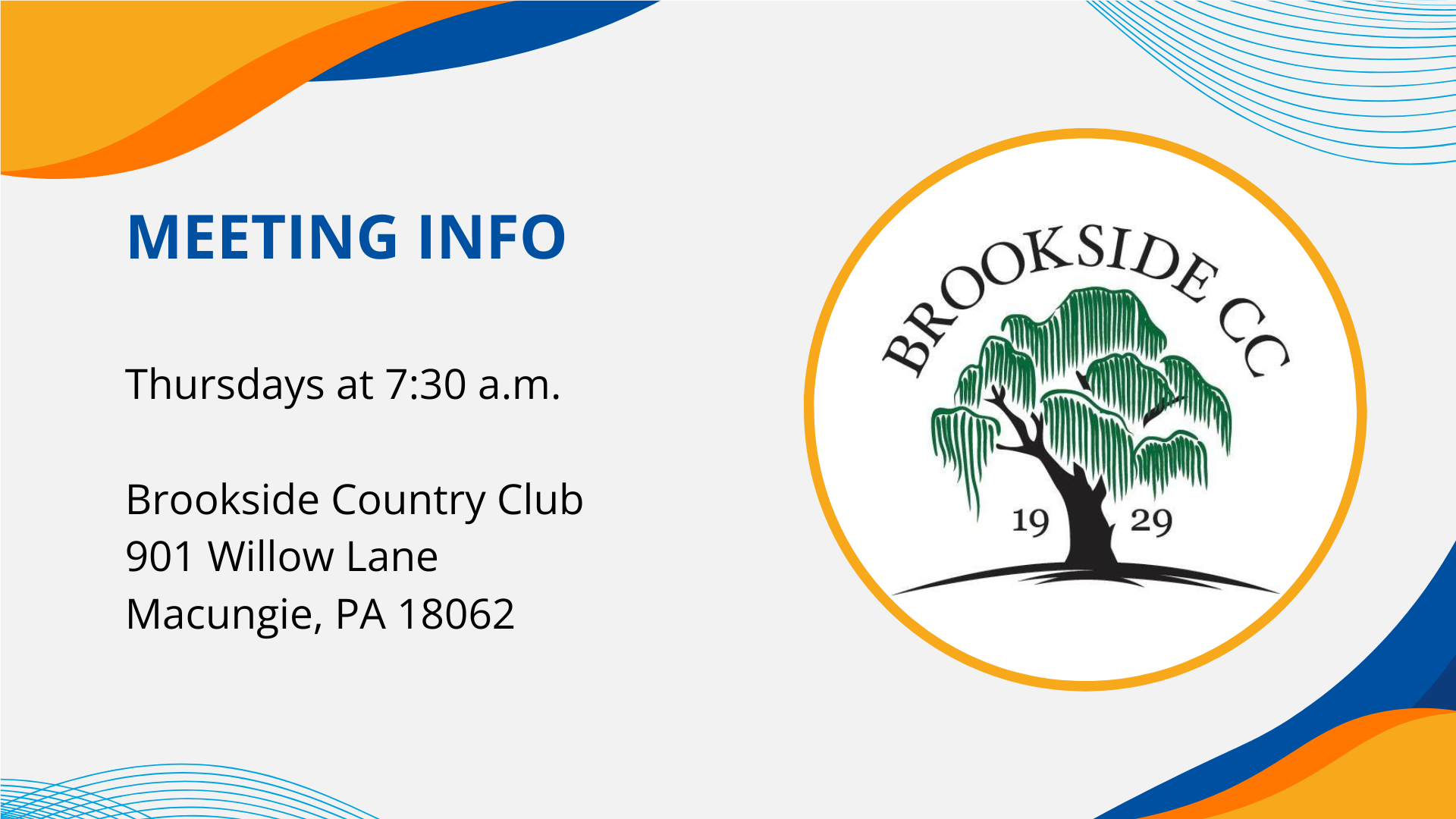 Our Meeting Information