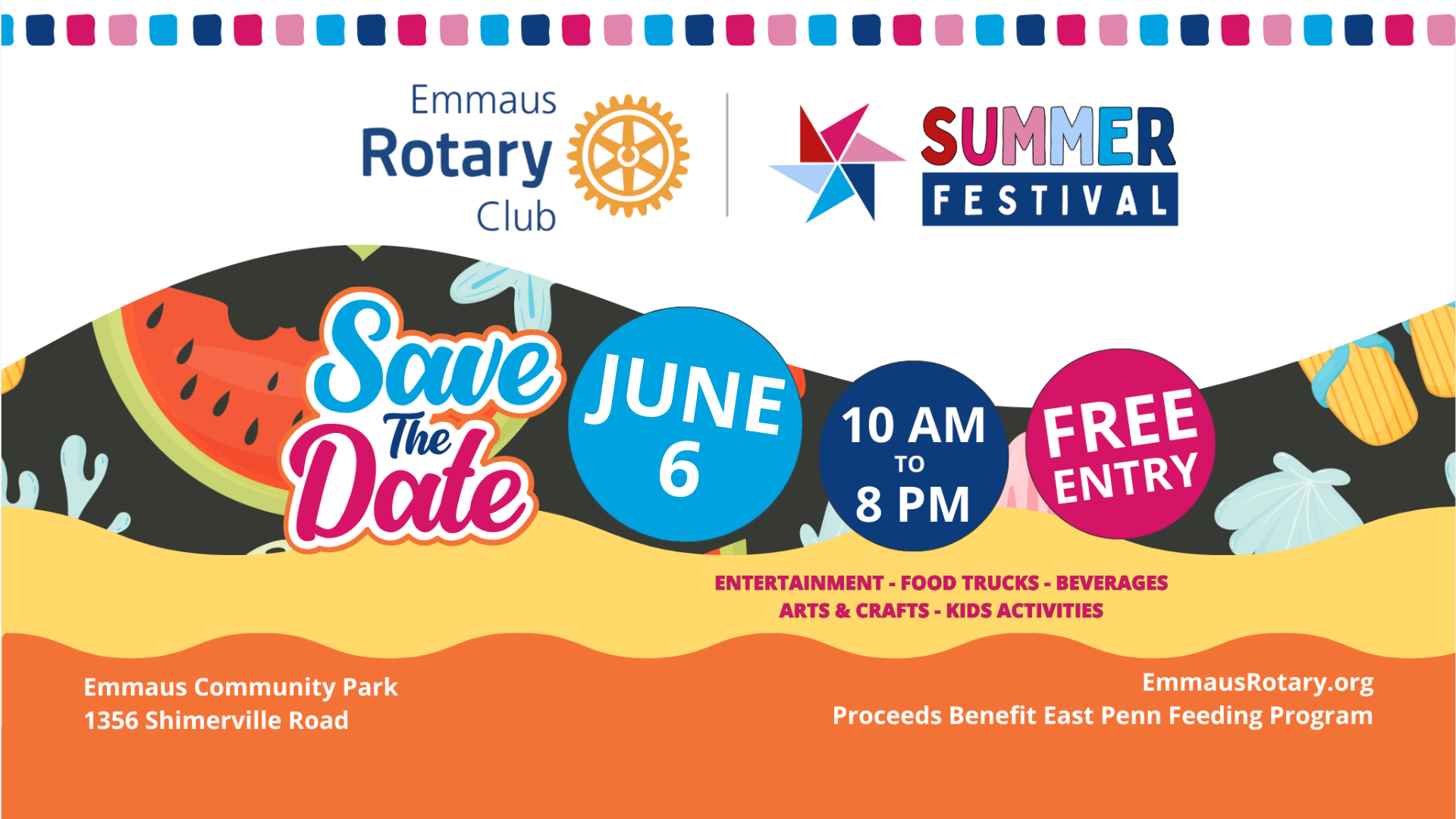 Emmaus Rotary Summer Festival June 6 2026