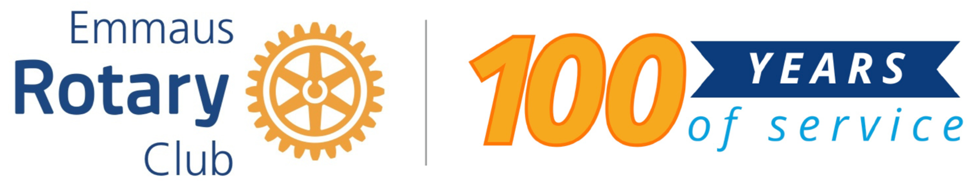 Emmaus Rotary Club 100 Years of Service Logo