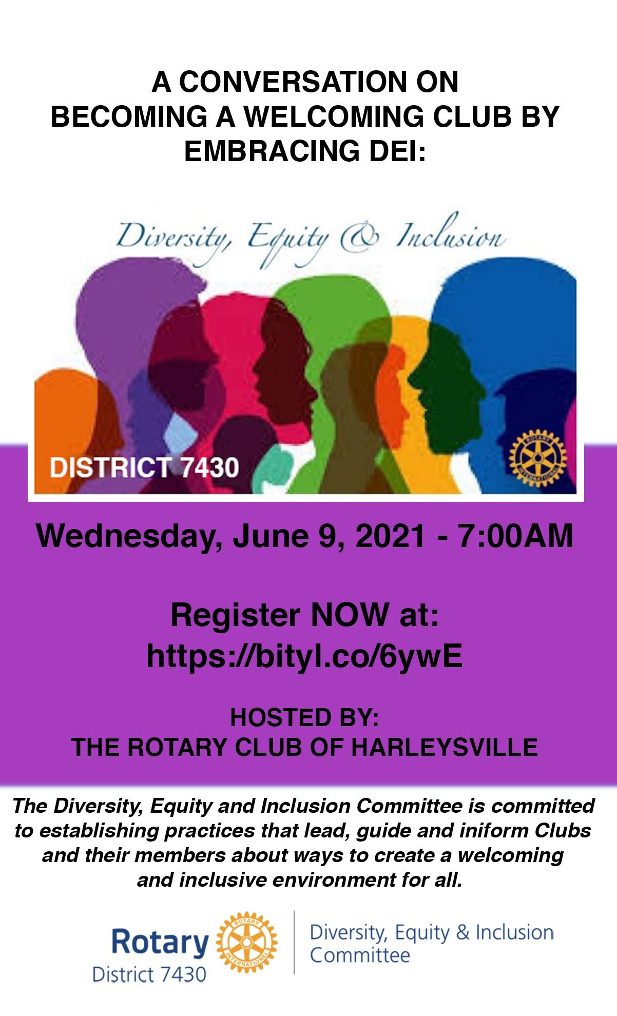 Growing Healthy & Vibrant Clubs Through DEI | Rotary Club of Emmaus