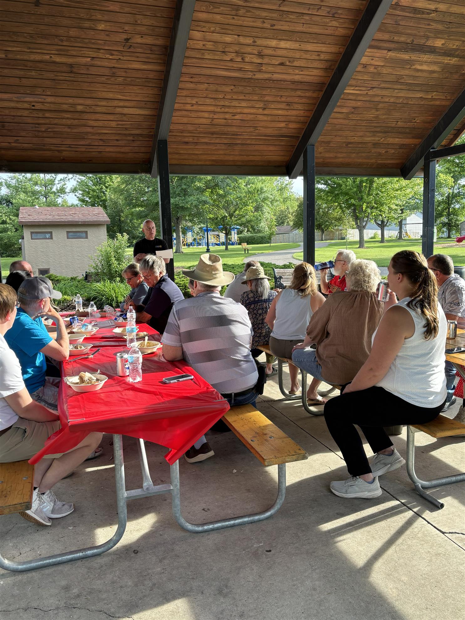Rotary Club members gathered for the annual picnic