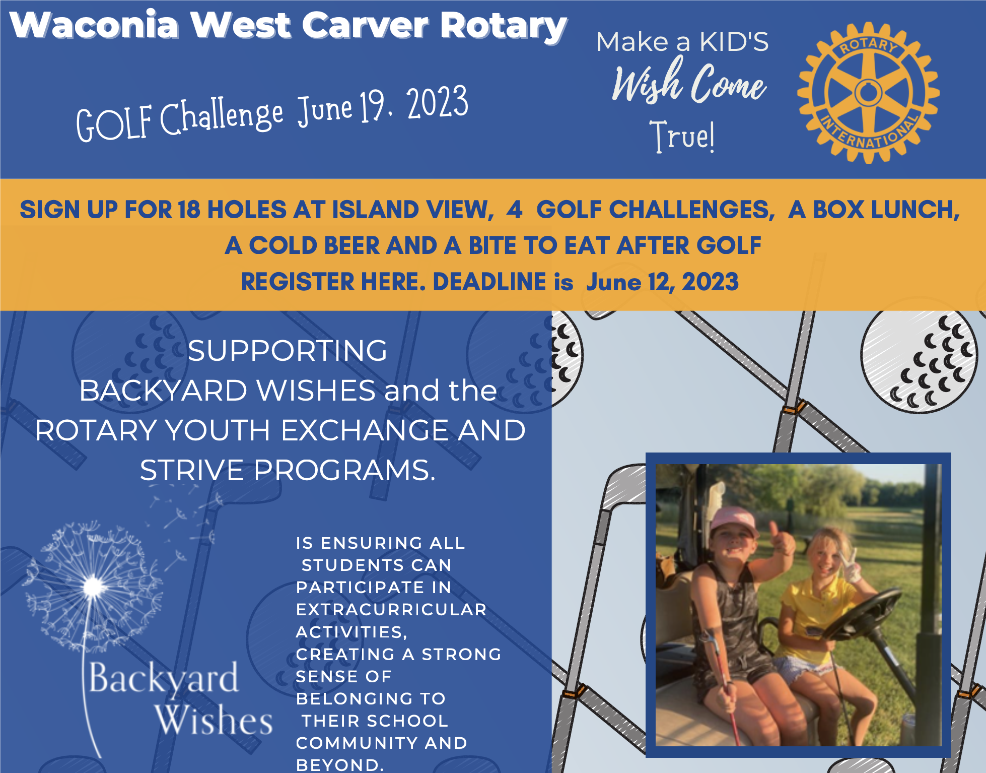 Golf Challenge, Island View Golf Course Rotary Club of WaconiaWest