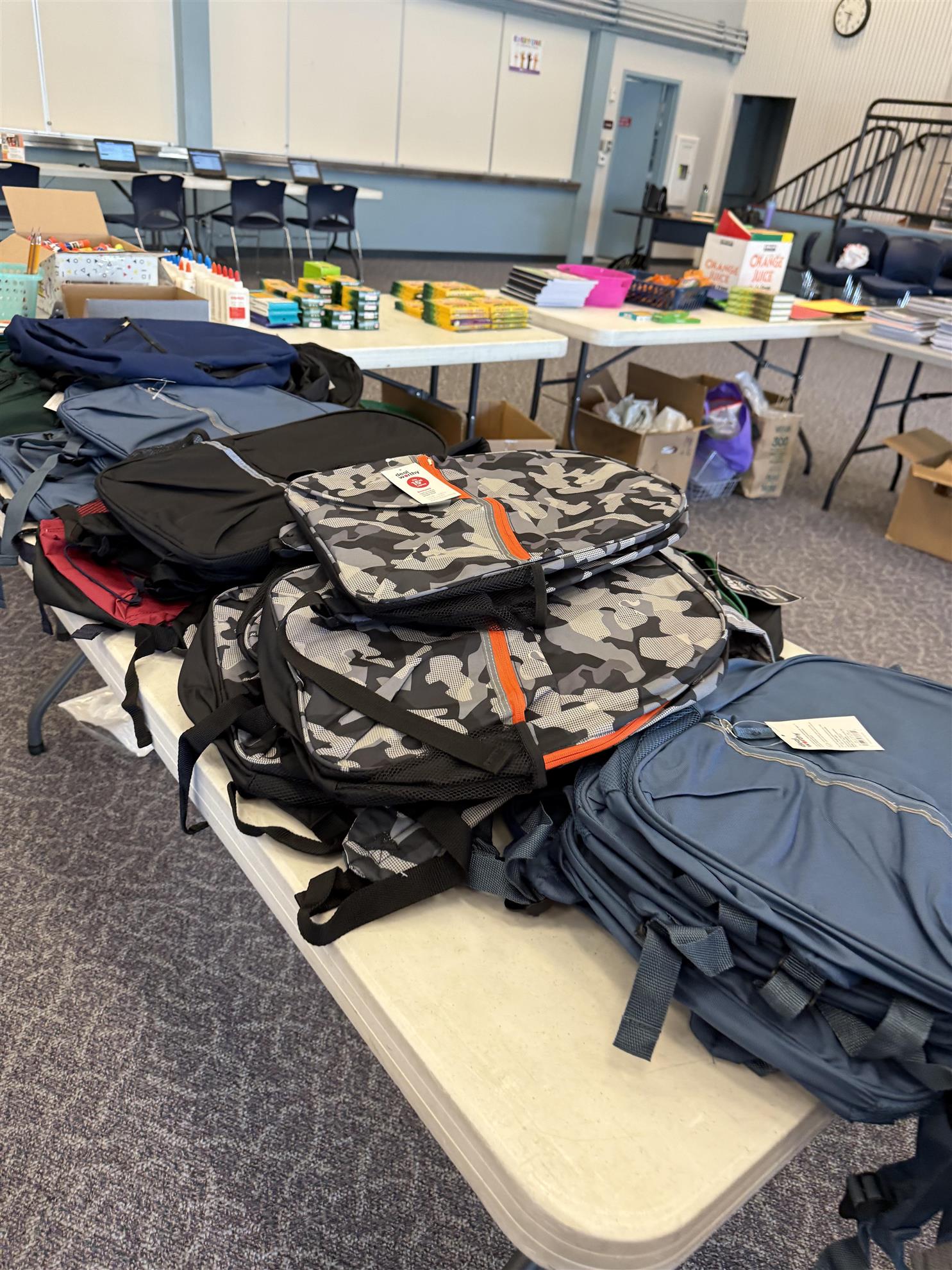 Special thank you to Christy Li for her generous donation of 34 backpacks!