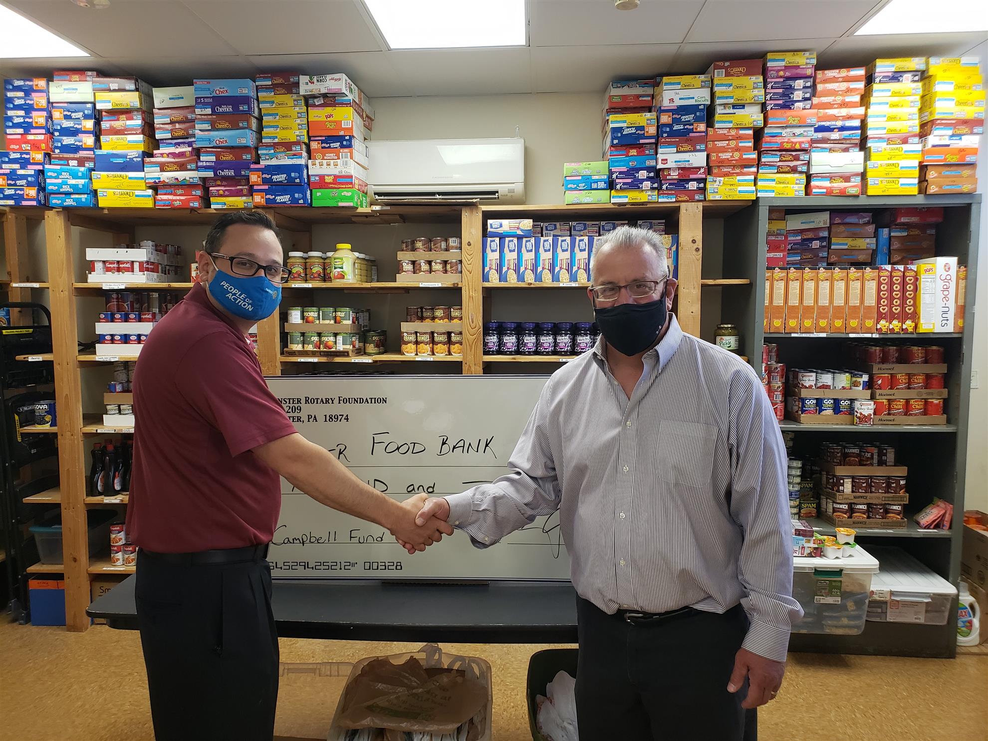 Donation to Warminster Food Bank