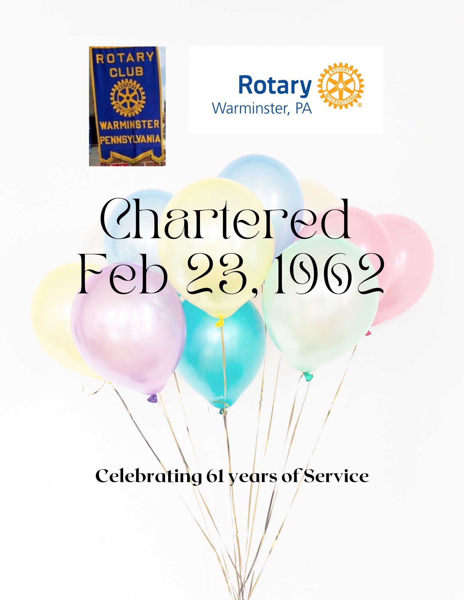 Happy Charter Day Rotary Club of Warminster