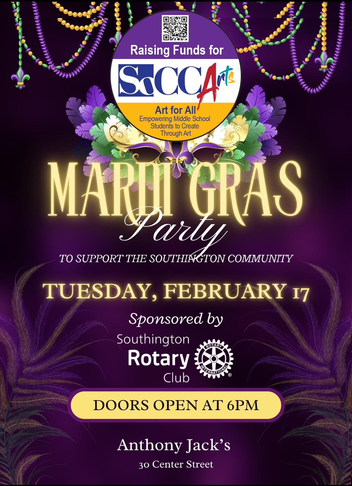 Southington Rotary's 2026 Annual Mardi Gras Celebration