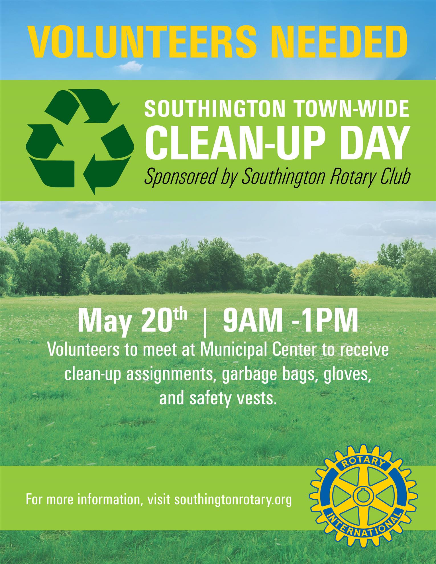 Town Wide Clean Up Day Rotary Club of Southington