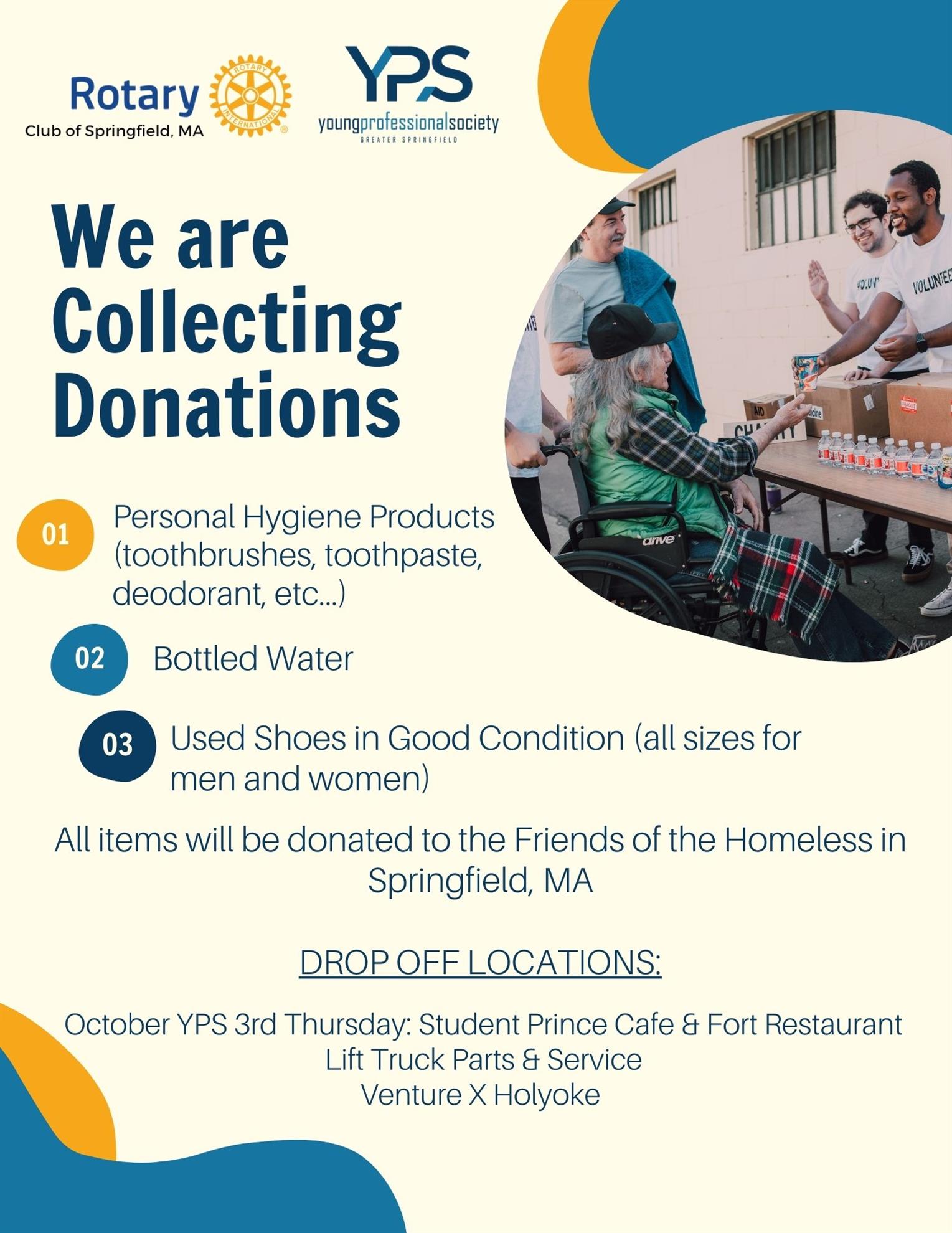 Donations for Friends of the Homeless Rotary Club of Springfield