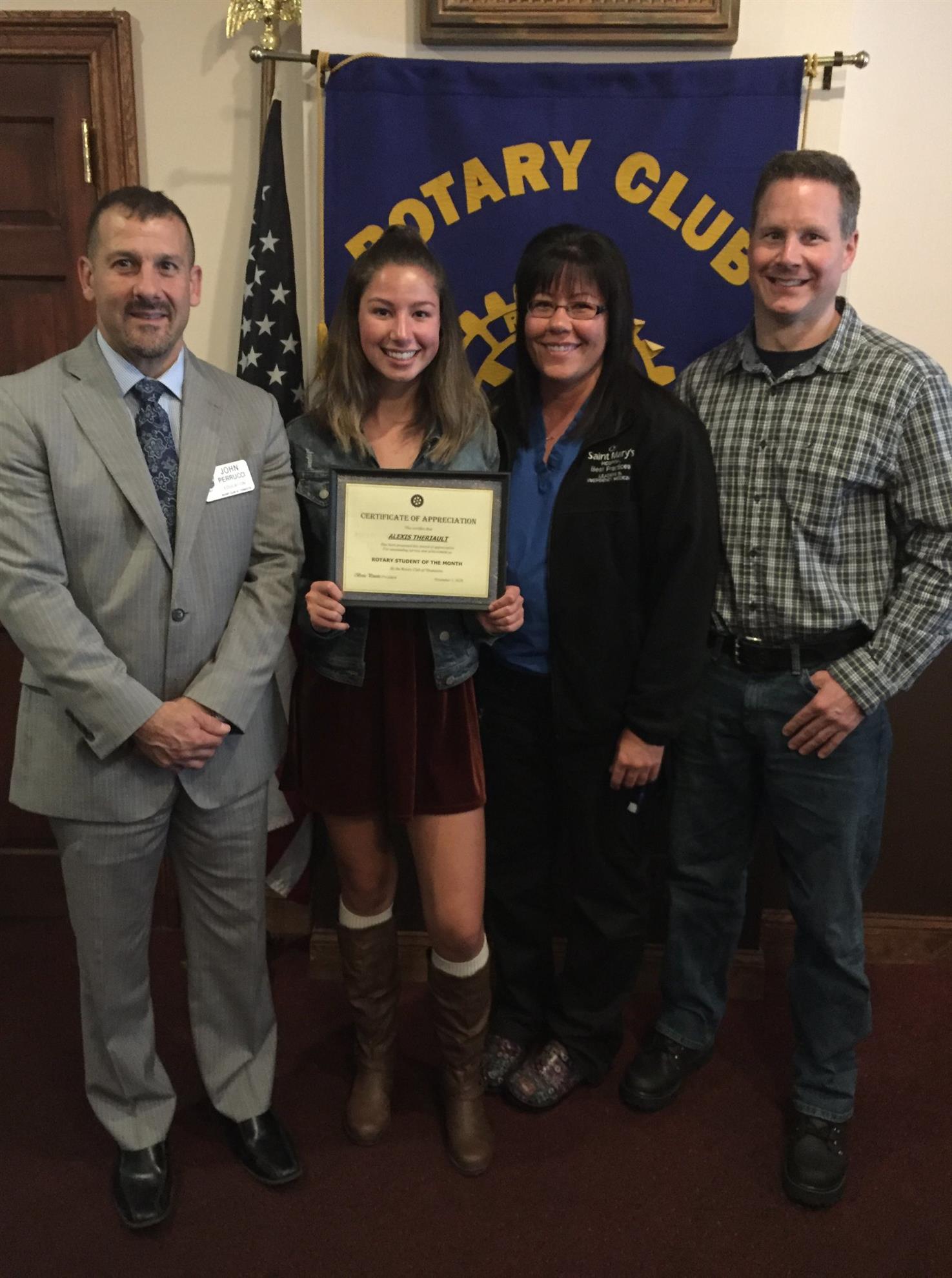 November Student of the Month Rotary Club of Thomaston CT, Inc.