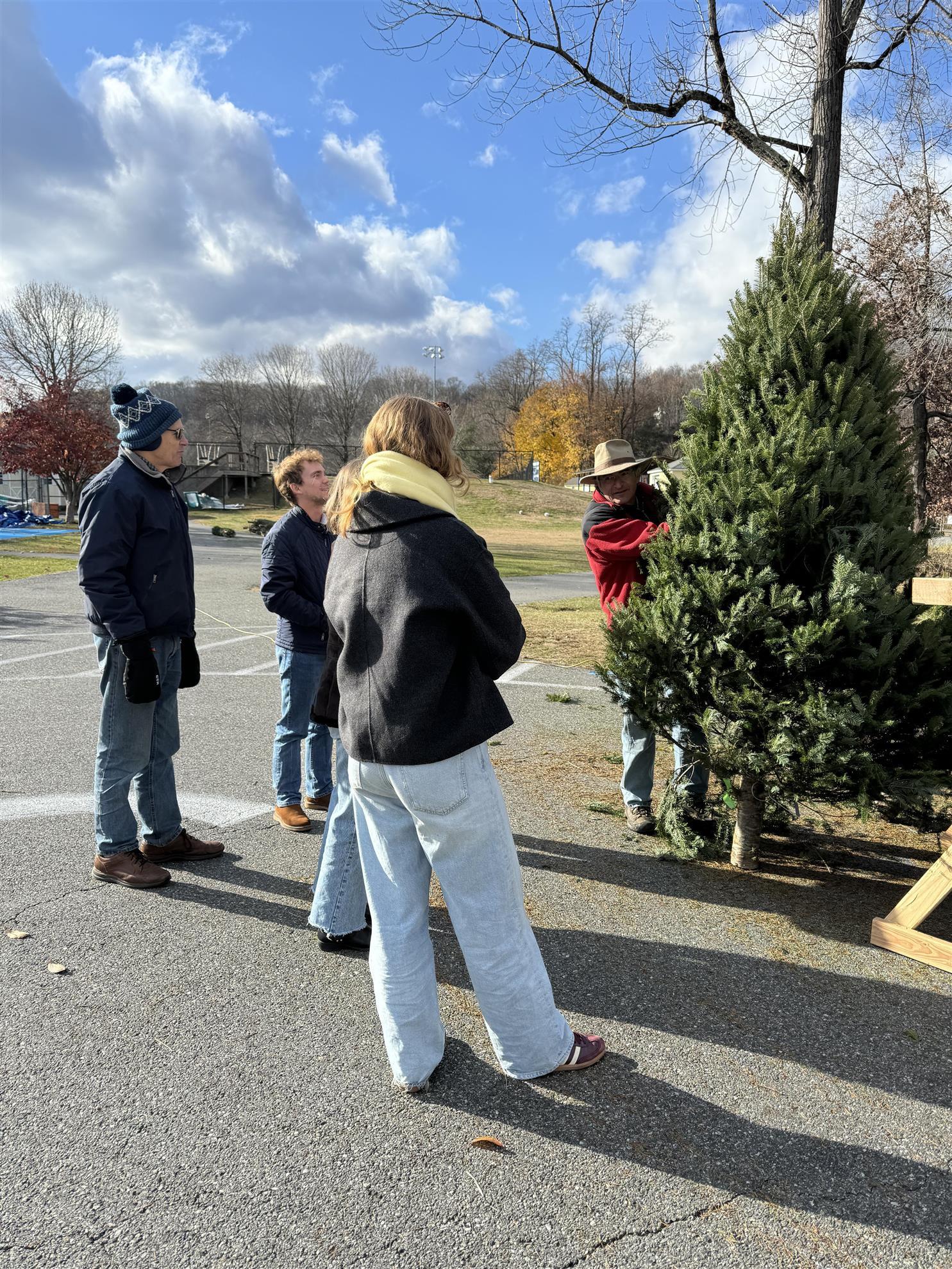 Getting the family together to pick the Christmas Tree