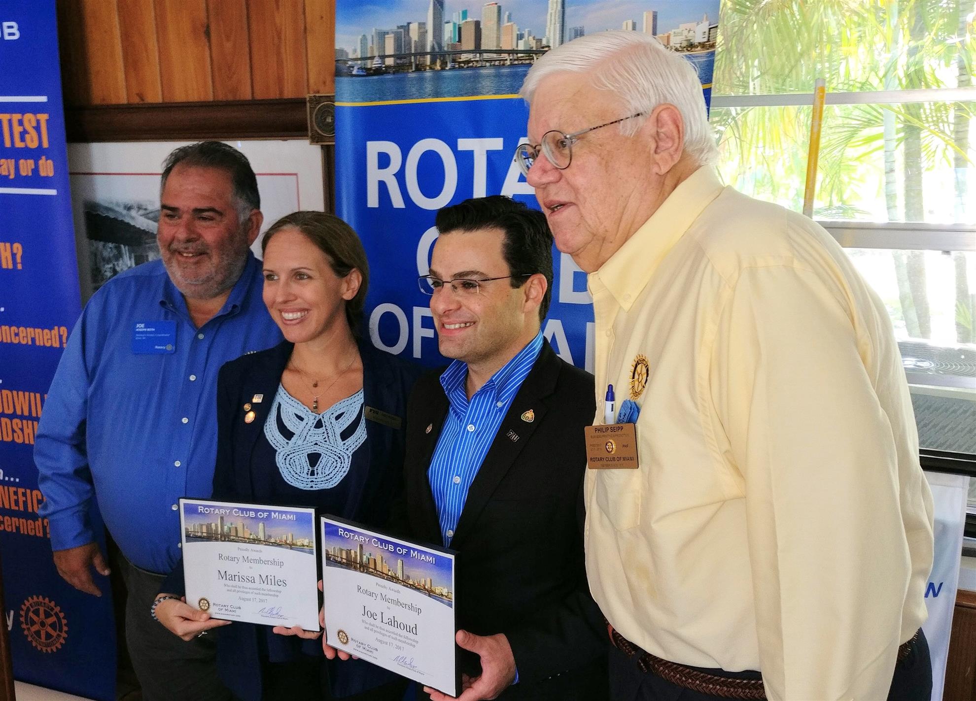 Shown L-R: Joe Roth, Marissa Miles, Joe Lahoud and Phil Seipp