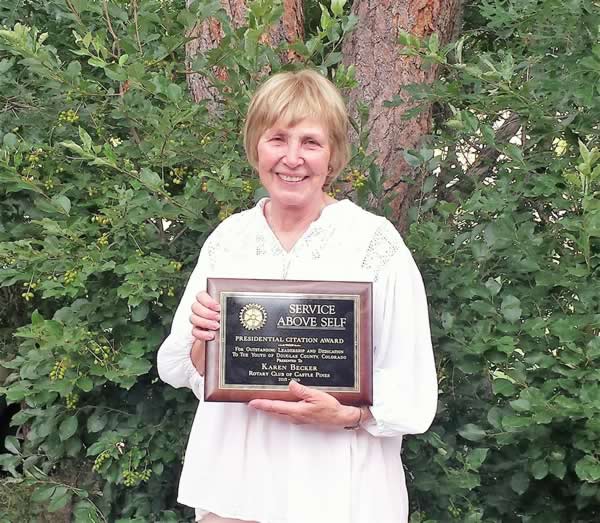 Karen Becker recognized for 2015-2016 Service