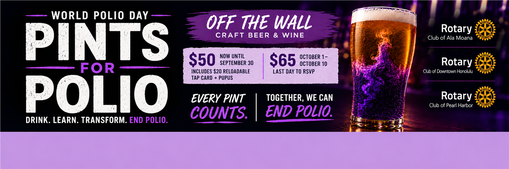 Pints for Polio - Rotary Clubs Collaboration