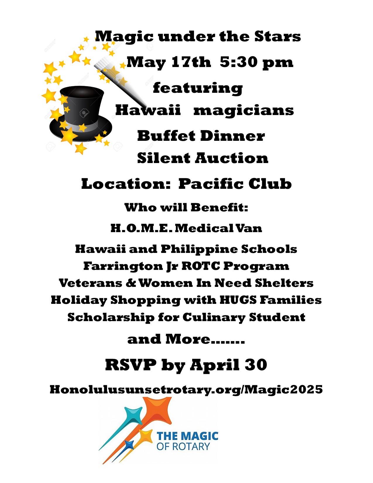 Welcome rotary club of honolulu sunset