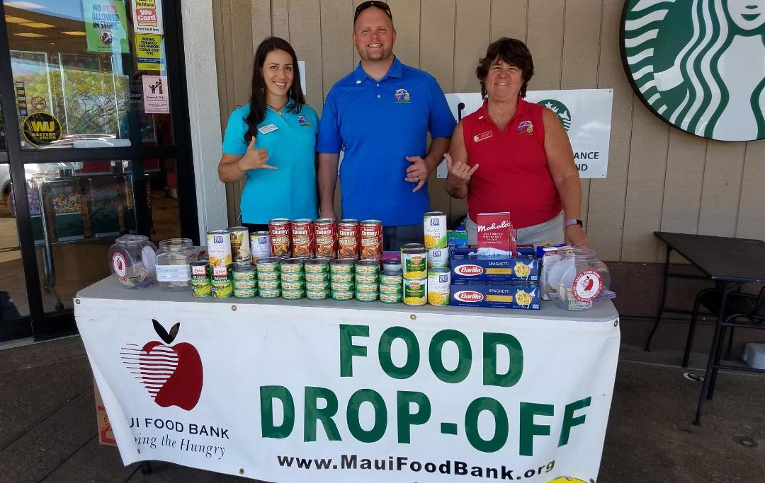 Rotary Club of Upcountry Maui food drive for the Maui Food Bank
