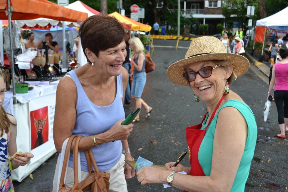 Wahroonga Street Fair - 2014 Raffle ticket selling.