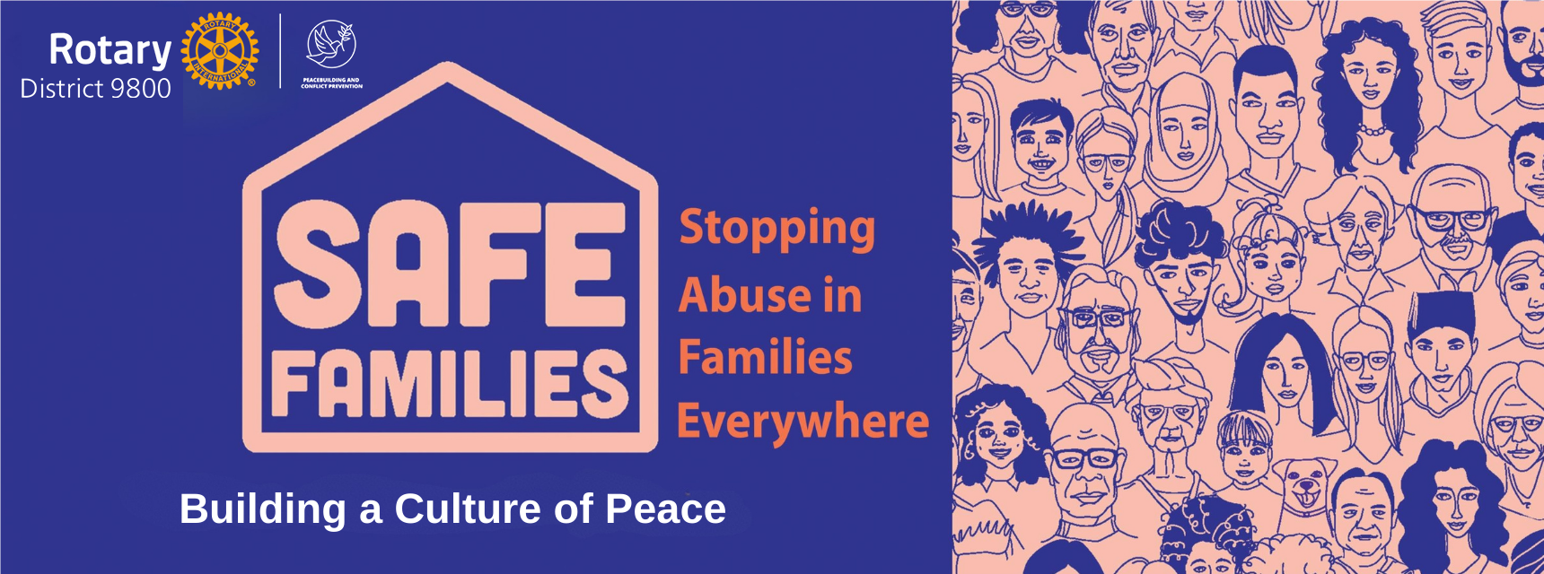 A blue and orange sign with people in the backgroundAI-generated content may be incorrect.