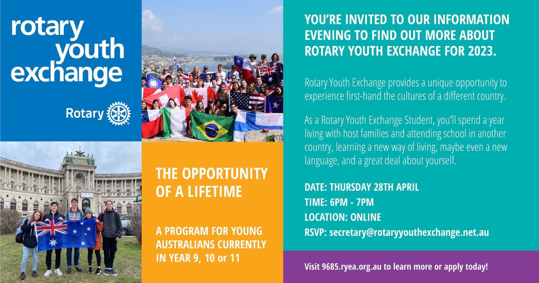 Rotary Youth Exchange Rotary Club Of North Ryde