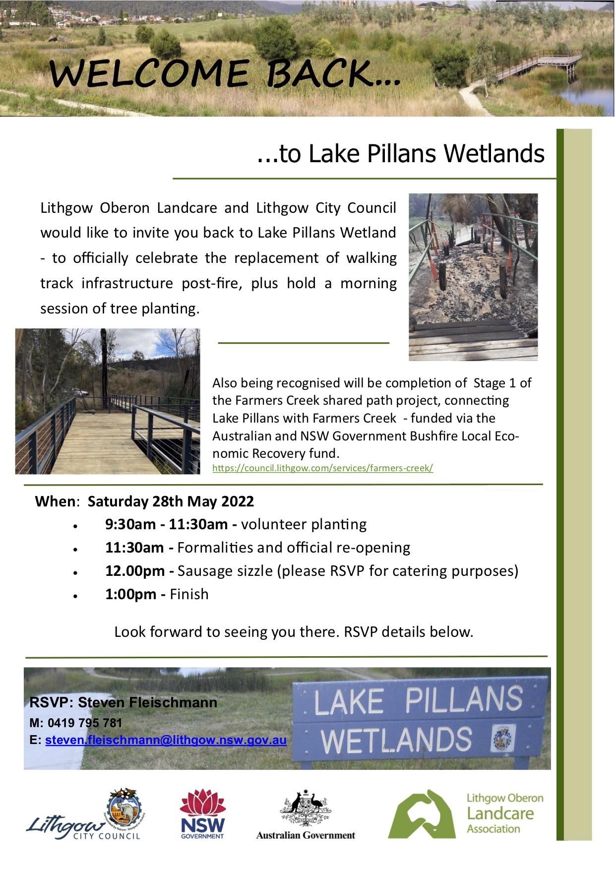 Welcome Back to Lake Pillans - 28 May | Rotary Club of North Ryde