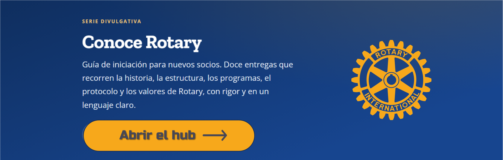 alt="Conoce Rotary — abrir el hub de recursos rotarios"