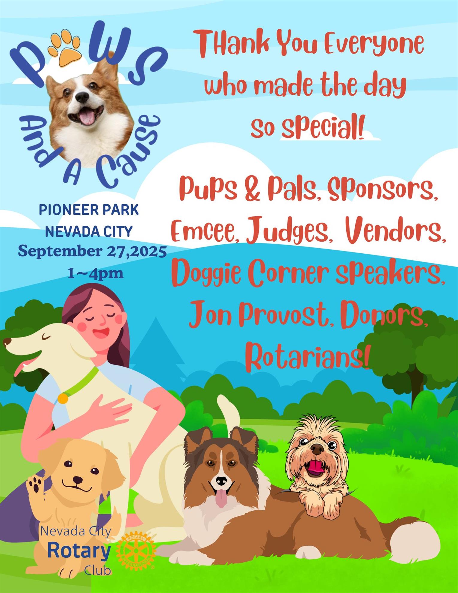 2025 Paws and A Cause flyer