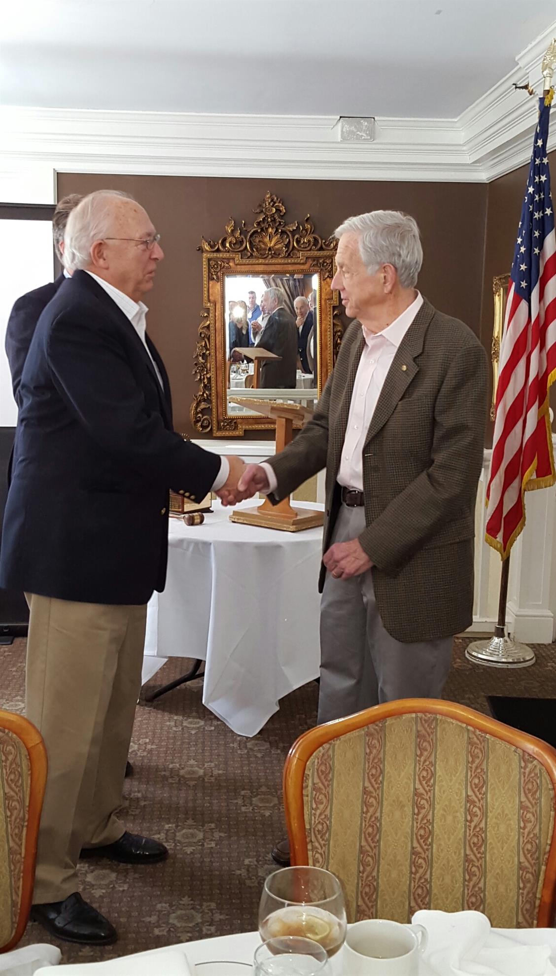Membership Chair Jim Cole Officially Inducts David Hurwitt