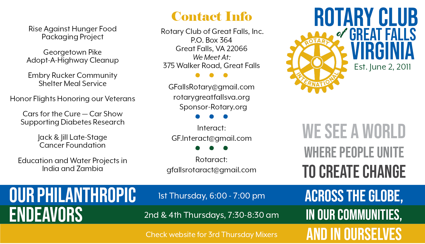 Rotary Facts Rotary Club of Great Falls