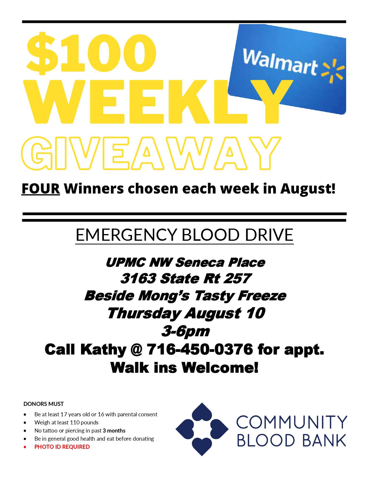 August 10th 2023 Rotary Blood Drive