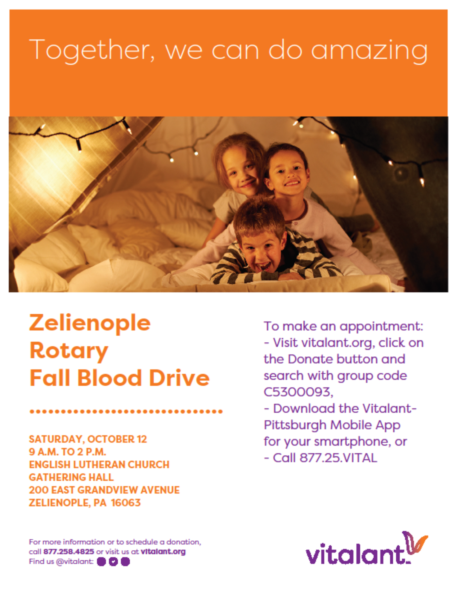Rotary and Vitalant October Blood Drive Rotary Club of Zelienople
