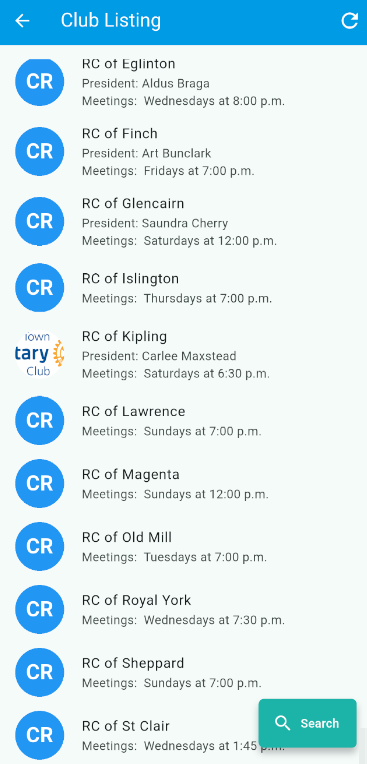 Tap the club you wish to edit the member profiles for