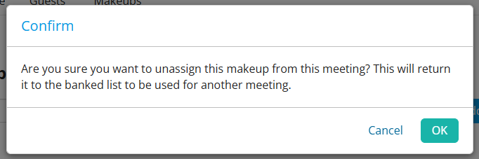Click OK to confirm your chosen action