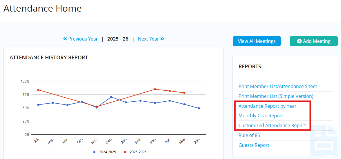 Choose a report option