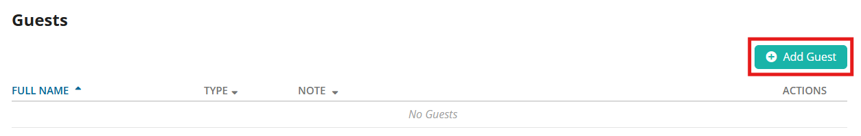 Click the Add Guest button