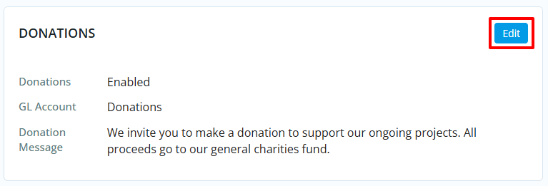 Cloud event donations