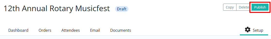 Publish cloud event