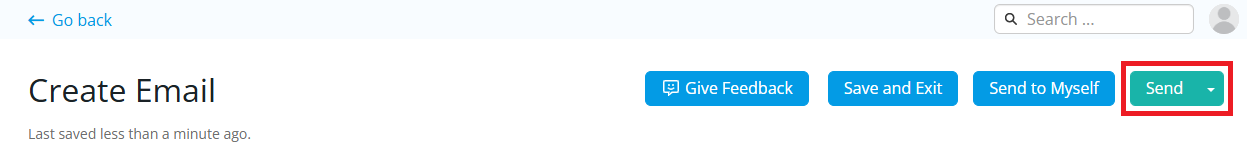 Click Send email when finished