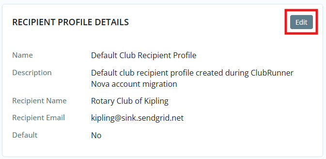 Click Edit to change the information