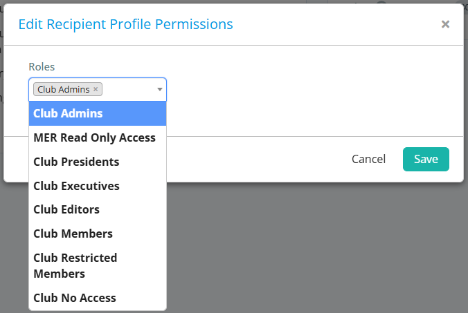 Select the appropriate permissions and click Save