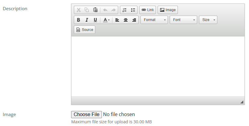 Enter a description and optionally add an image for the campaign