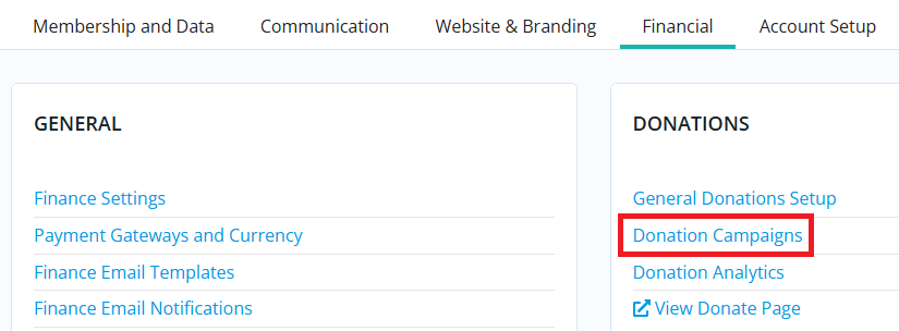 Click Donation Campaigns