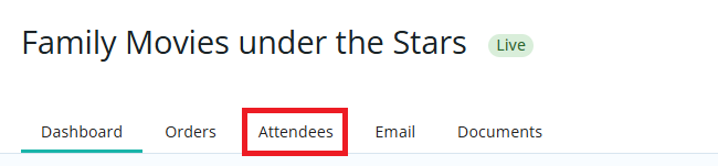 Click the Attendees tab