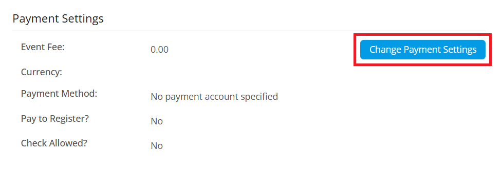 Click Change Payment Settings