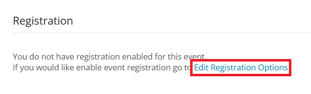 Click Edit Registration Options